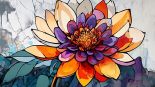 手绘创意百花壁纸