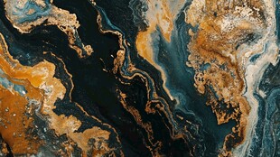 蓝色流体创意抽象画