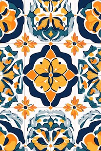 色块花古典图案组合