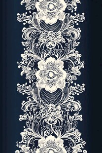 深蓝色浪漫深邃花纹