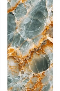 蓝色透光大理石装饰画