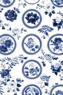 法式花卉四方连续图