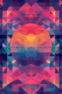 炫彩多边形底纹