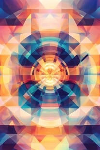 炫彩几何背景图案