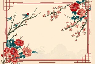 古风古典复古梅花背景