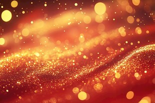 金色梦幻灯光红色