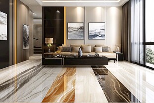 极简金箔石根线条对拼