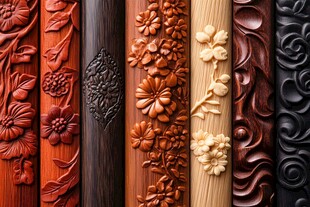 木头浮雕花纹