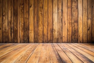 实木地板复古木板墙