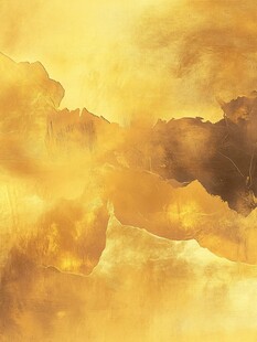 新中式烫金金箔山水