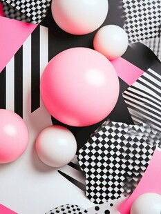 3d圆球几何装饰画