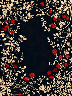 深色底花稿