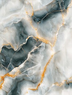 蓝色透光大理石装饰画