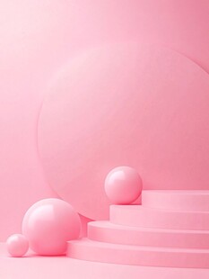 粉色球体简约抽象背景