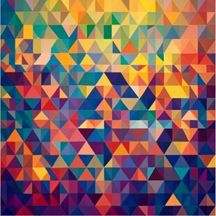 炫彩多边形底纹