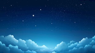 夜晚云彩星星