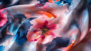 绚丽色彩背景印染花布