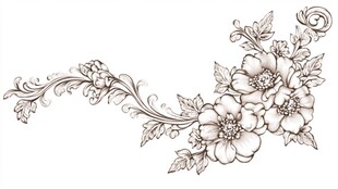 手绘质感牡丹花