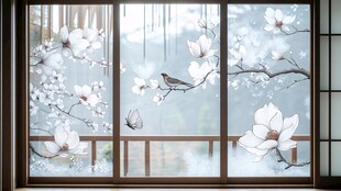 花鸟阁楼客厅背景