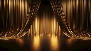 金色渐变幕布背景