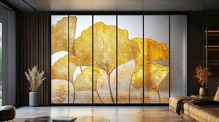 新中式红叶屏风