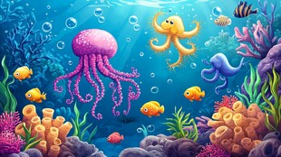 海洋生物插画