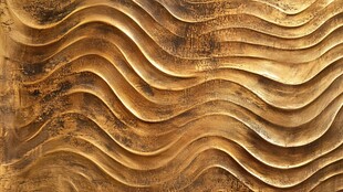 浮雕金色波浪纹