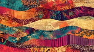 抽像艺术线条背景墙