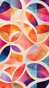 圆润彩色图案拼接