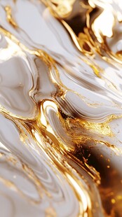 金色动感线条流体熔浆