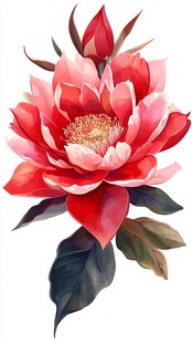 3d牡丹花卉