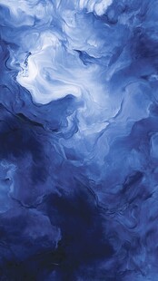 蓝色流体创意抽象画