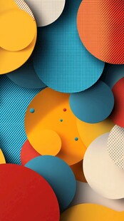 炫彩撞色立体质感背景