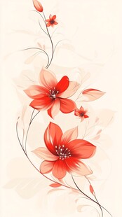 手绘创意百花壁纸