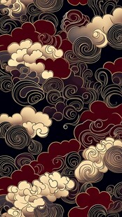 暗纹云团贵气云纹图案