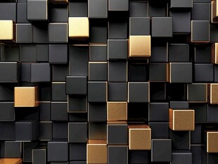 立体几何黑金背景