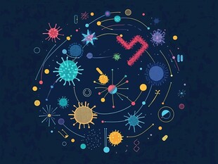 创意彩色缤纷宇宙插画