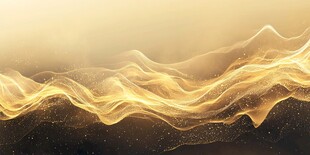 流光渐变金色炫酷飘带