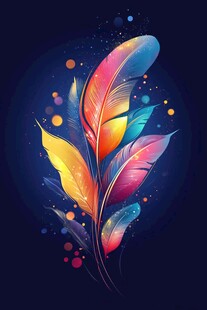 炫彩翅膀背景