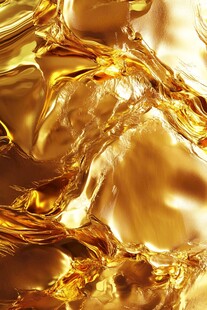 金色动感线条流体熔浆