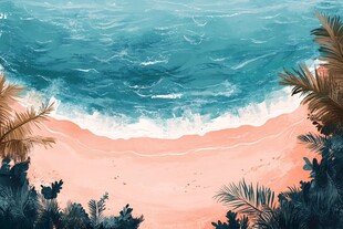 海岸插画