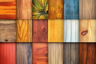 多种颜色木板木材