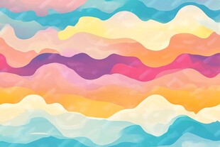 水粉彩印广告波浪底纹