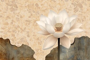 文艺古典莲花壁纸