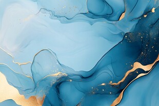 渐变抽象流体装饰画