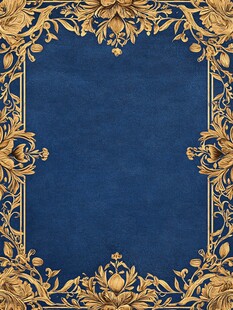 欧式花纹蓝色背板