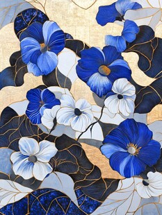 立体手绘金属花卉