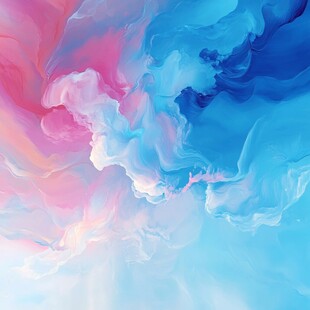 融合流动红蓝油漆背景