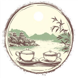 茶文化茶杯垫设计