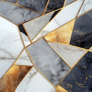 金色网格线条大理石纹